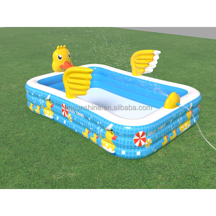 2022 New Splash yellow duck inflatable swimming pool_1