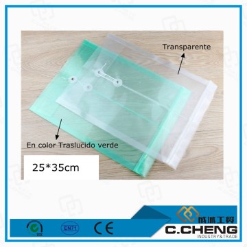 Free sample transparent zipper closure pocket