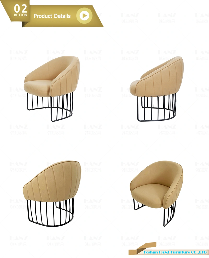 Modern Fabric Leisure Living Room Home Furniture Armchair Shell Chair Sofa