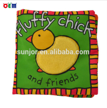 Custom new cute baby cartoon story cloth book for babies educational cloth book