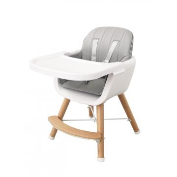 Chaise haute pour bébé avec plateau et pieds réglables