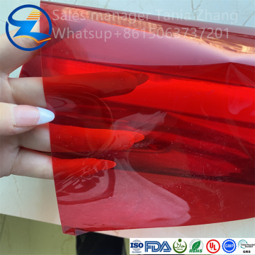 Film PVC merah tembus pandang yang dapat disesuaikan berkualitas tinggi