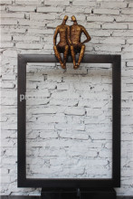 Abstract human metal sculpture for decoration
