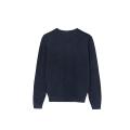 Men's Knitted Garment-Dye Stone-Wash Honey Comb Pullover