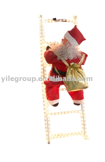 santa climbing ladder