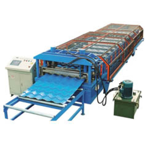 Glazed / Color Tile Roll Forming Line Produksi Mesin