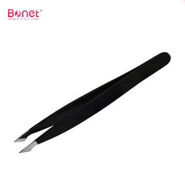 Black color paiting beauty slant tip tweezers