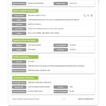 メキシコの輸出業者データ