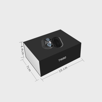Mini auricolari Bluetooth TW80 con scatola di ricarica per microfono