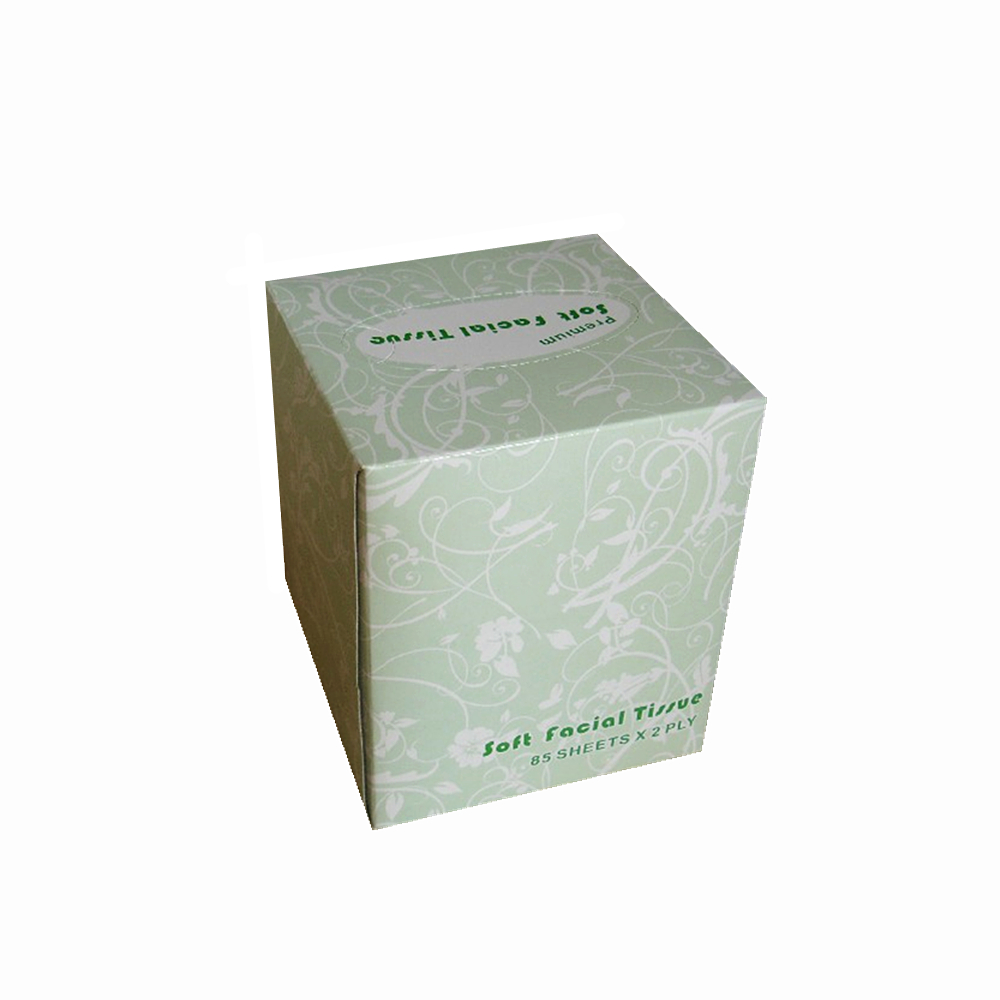 Customized Etikett Cube Box Gesichtsgewebe