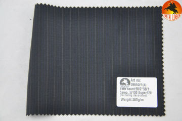 stripe worsted suiting fabric super 120's