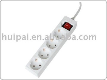 German type outlets 4 ways with switch