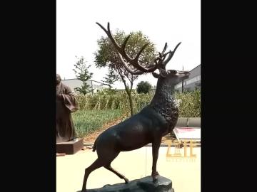 Hot Sale Outdoor bronze moose sculpture