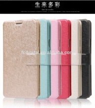 Cheapest Colorful Silk Wallet Flip case for Mobile phone Samsung Note4