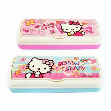 Promotional double layer pencil case, suitable for kids