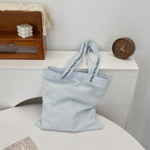 Reusable Versatile Blank Blue Plain Canvas Tote Bag