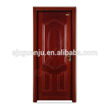 Red interior security steel wood door
