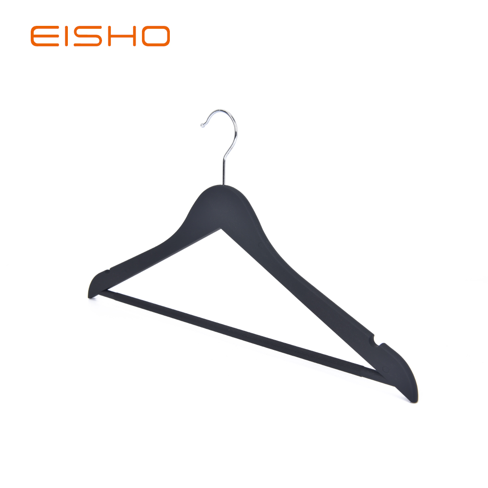 Eisho Solid Wood Black Laundry Wooden Shirts Hanger1