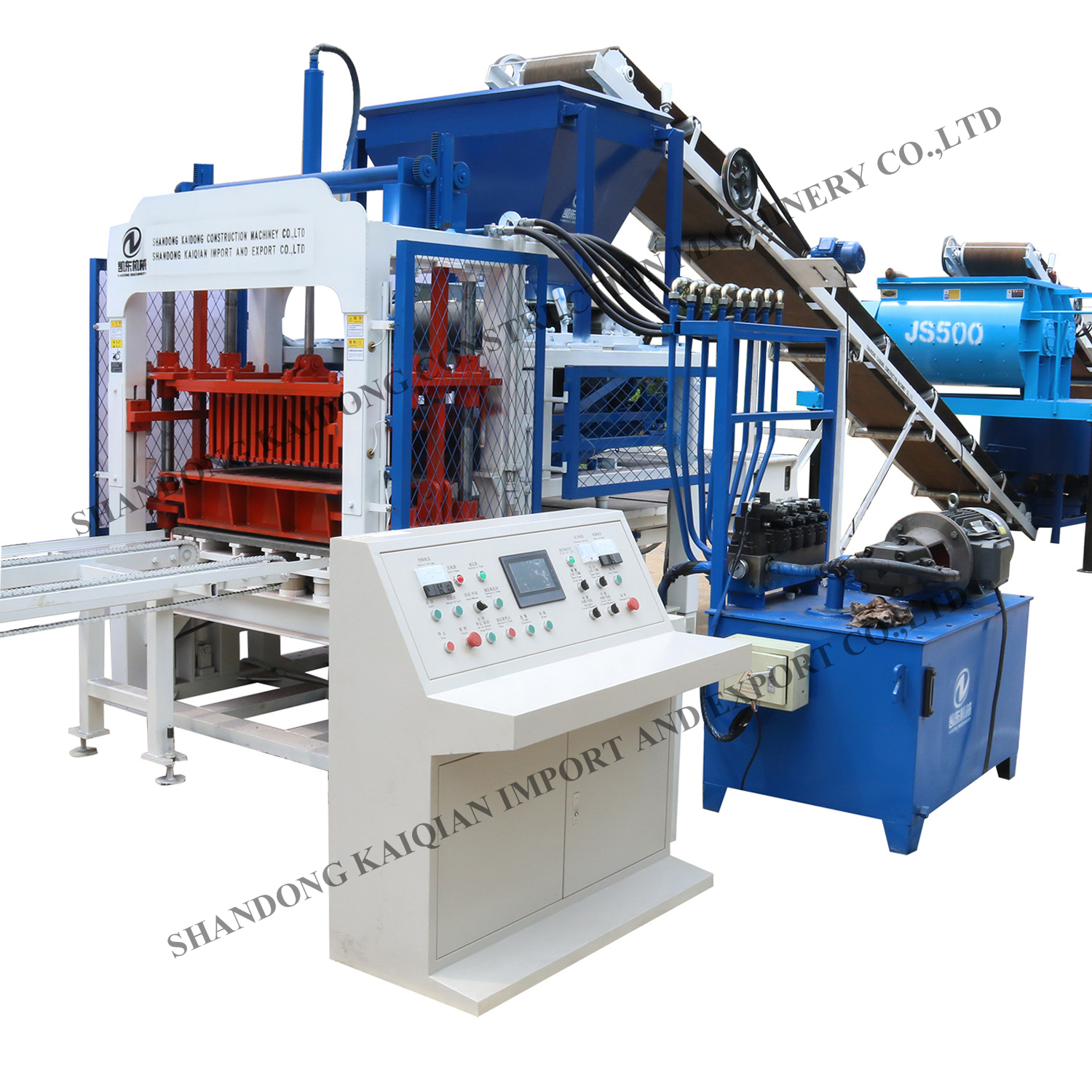 best quality automatic hydraulic press concrete cement interlocking paving block making machine