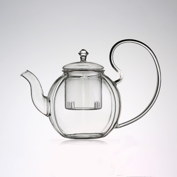 Umweltfreundliche transparente Kaffeekanne hitzebeständige Glas-Teekanne mit Infuser