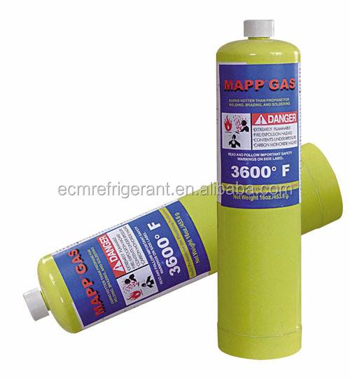 EN12205 14.1oz mapp pro can, small propane gas cylinder, 1L butane gas tank