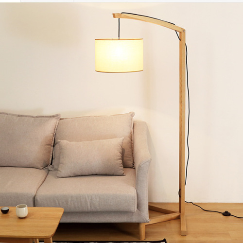 LEDER Large Wooden Floor Lamp