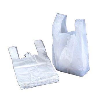 Custom printed poly plastic hdpe t-shirt vest carrier handle package bag for grocery