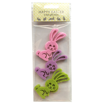 Easter hollow rabbit shape sticker