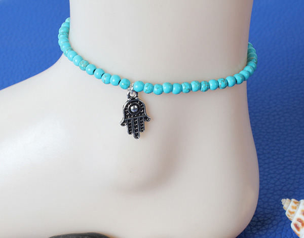 Hamsa Charm Anklet Foot Bracelet