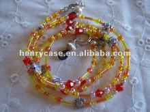 decorative chain for eyeglasses with silver flower