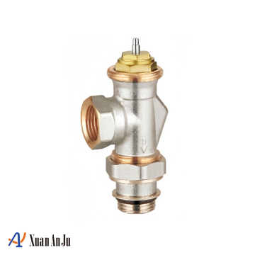 صمام ترموستات زاوية نحاسي دقيق لأنظمة التدفئة