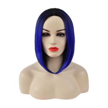 Vendors wholesale cheap price good quality  blue black BOBO head wig