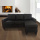 Synthetic Leather L Shaped Corner Sofa With Lounge