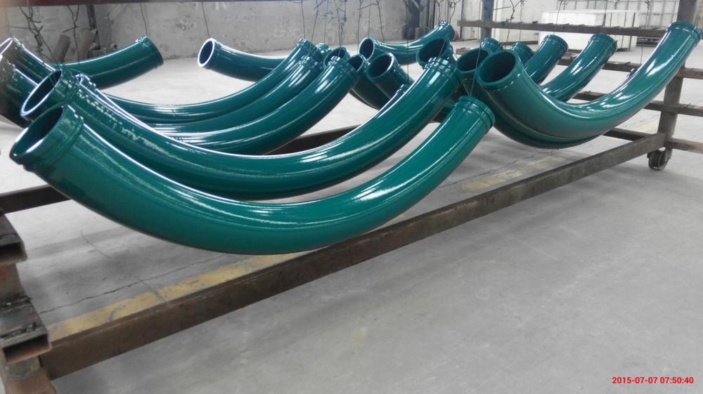 DN125 x R1000/500 x 45 Schwing Concrete Pump Pipe Bends Cast Elbow