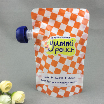 Custom printed reusable food-grade snack spout bags