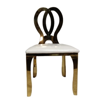 Gold Butterfly Velvet Cushioned Stainless Steel Wedding Chairs