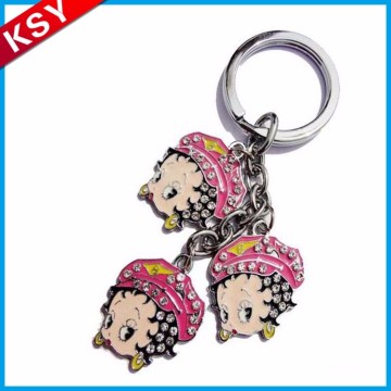 Professional Production Superior Quality Aries Keychain Rhinestone Wristlet Tassel House Animal Shaped Keyrings