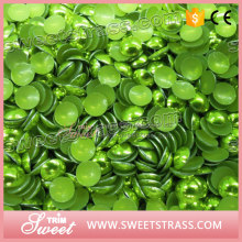 fresh green round stud hotfix for shoe decoration