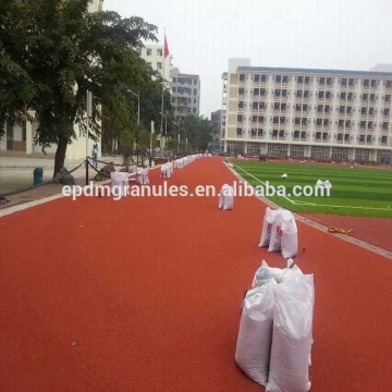 RED EPDM RUBBER GRANULS for swimming pool surfaces