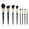 8PC dunkelblaues Make-up Pinsel Set