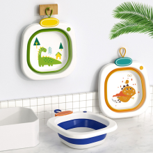 Baby and Infant Face Washing Basin: Cartoon Plastic Basin for Normal Bathroom Use