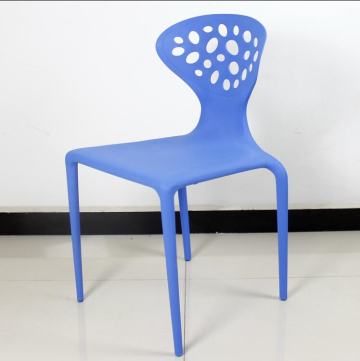 Modern design low cost promotion outdoor colorful pvc plastic chair factory