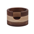 White And Brown Round Wooden Porta Filter Station