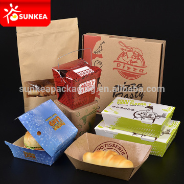 Printed disposable food paper takeout boxes for meal