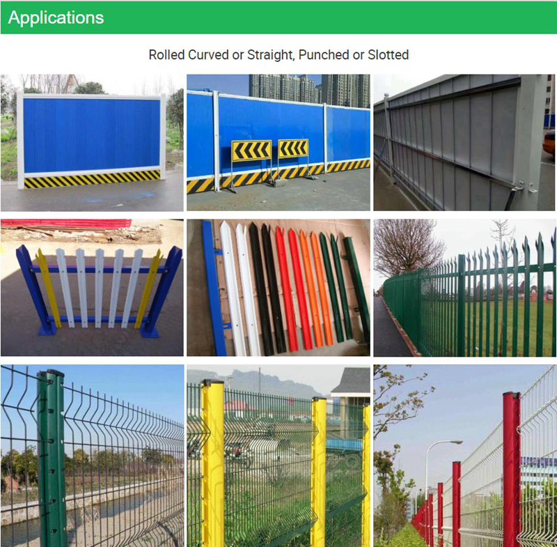 Good quality Hot D-profile metal palisade fencing machine made in Hebei factory