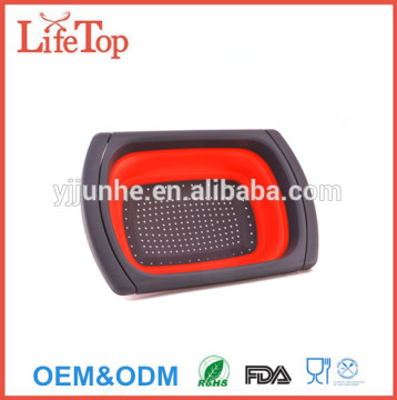 Professional Collapsible Colander, Over-the-Sink Plastic Strainer