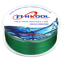 8 strands green braided fishing line