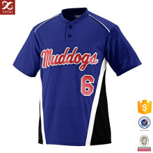 Sublimated quick dry plus size baseball shirt