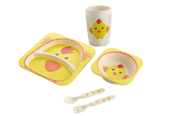 Bamboo Tableware Kids Dinner Set