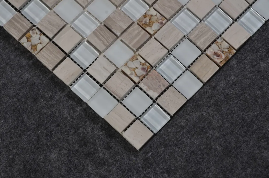 Popular in Ethiopia Manhattan Blend Stone Glass Mosaic Tile Sheets